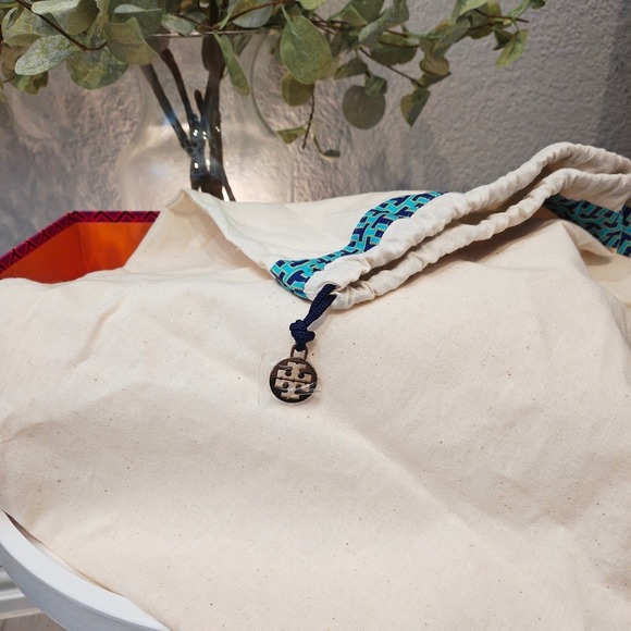 Tory Burch Reva Ballet Flat Snakeskin Leather Logo Grey Gold Snake 9 - Picture 7 of 8